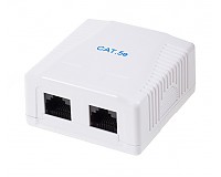 Puszka natynkowa, kat. 5e, 2x RJ-45