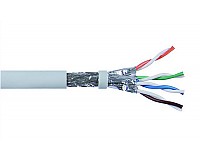 Przewód S/FTP (PiMF) Wave Cables, kat.7, wewnętrzny, szary, LSOH/LSZH, 4x2x23 AWG, Cu, 305 m, drut