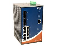 Switch zarzdzalny, 8x 10/1000 RJ-45 PoE + 4 sloty SFP / RJ-45, O/Open-Ring <30ms (ORing IGPS-9084GP)