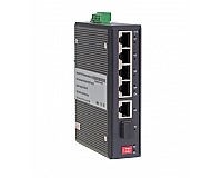 Switch niezarządzalny 4x 100/1000 RJ-45 PoE, 1x 100/1000 RJ-45, 1x 1000 SFP (Wave Industrial WO-IS-M1GF5GT-4POE)