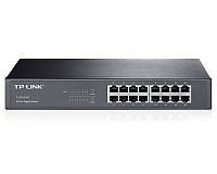 Switch niezarzdzalny, 16x 10/100/1000 RJ-45, 11,6" z uchwytami na 19" (TP-Link TL-SG1016D)