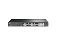 Switch inteligentny, 24x 10/100 RJ-45, 2x 10/100/1000 RJ-45, 2x SFP, PoE+, 19" (TP-Link TL-SL2428P)
