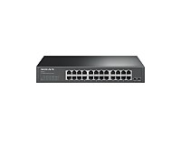 Switch niezarządzalny, 24x 10/100/1000 RJ-45, 11,6" z uchwytami na 19" (TP-Link Mercusys MS124GS)