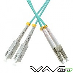 Patchcord SC/UPC-LC/UPC, MM, 50/125, dupleks, włókno OM3, 0,5 m