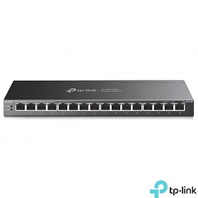 Switch niezarzdzalny, 16x 10/100/1000 RJ-45, PoE+, desktop (TP-Link TL-SG116P)