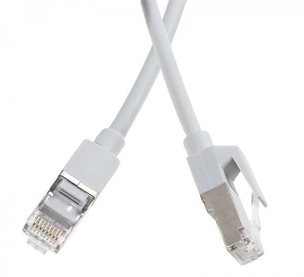 Patchcord S/FTP-K8 (PiMF); 5,0 m; szary; LSOH/LSZH 