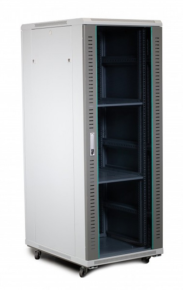 Szafa rack stojca, serwerowa, 32U, 19", 1560x600x800mm, drzwi szklane
