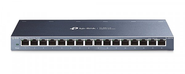 TP-Link TL-SG116, Switch niezarzdzalny, 16x 10/100/1000 RJ-45, desktop