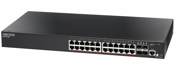 Edge-corE ECS2100-28P, Switch inteligentny, 24x 10/100/1000 RJ-45, 4x slot SFP, PoE+, 19"