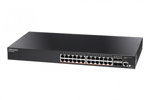 Switch zarzdzalny,  24x 10/100/1000 RJ-45, 4 zintegrowane porty 1G SFP, 19" (Edge-corE ECS2100-28PP) 