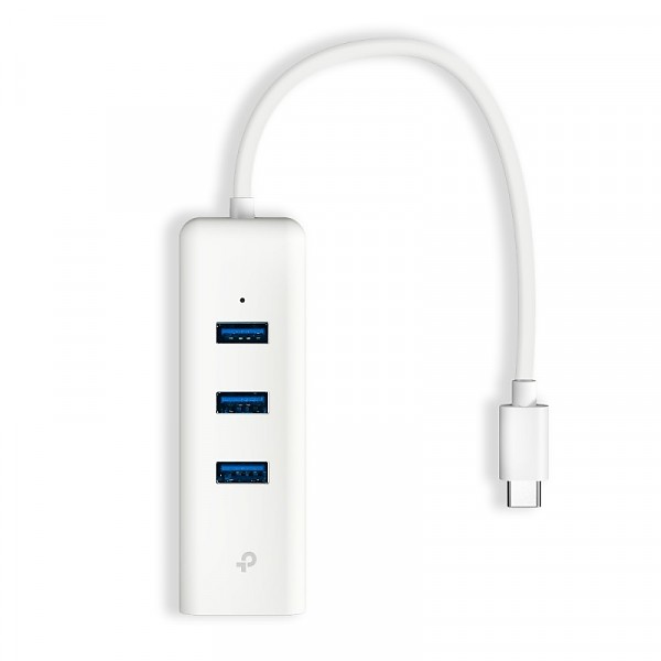 TP-Link UE330C, Karta sieciowa 1Gb + USB 3.0 HUB, 3 porty