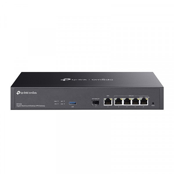 Gigabitowy router VPN SafeStream, 5x 10/100/1000 RJ-45, 1x slot SFP, desktop (TP-Link ER7406) 