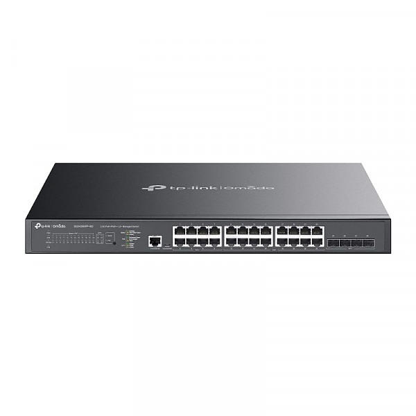 TP-Link SG3428XPP-M2, Switch zarzdzalny, 24x 2,5G, 4x slot 10G SFP+, PoE++, 19"