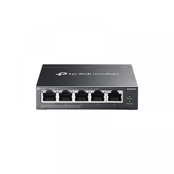 TP-Link ES205GP, Switch inteligentny, 5x 10/100/1000 RJ-45, PoE+, desktop