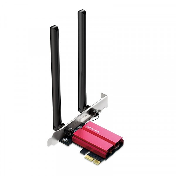 Trzypasmowa karta sieciowa PCI Express, Bluetooth 5.3, Wi-Fi 6E AXE5400 (TP-Link Mercusys MA86XE) 