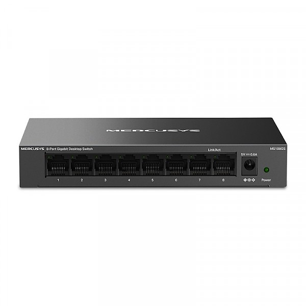 TP-Link Mercusys MS108GS, Switch niezarządzalny, 8x 10/100/1000 RJ-45, desktop