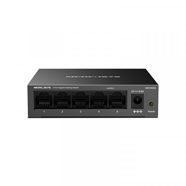 TP-Link Mercusys MS105GS, Switch niezarzdzalny, 5x 10/100/1000 RJ-45, desktop