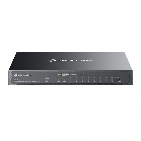 Switch zarządzalny, 10x 10/100/1000 RJ-45, PoE+, desktop (TP-Link ES210GMP) 